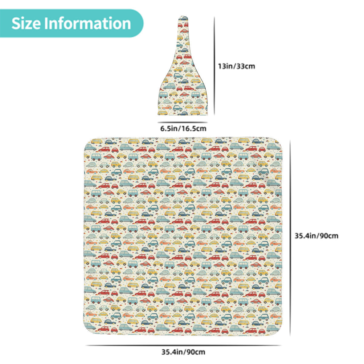 Cars Baby Swaddle Blanket & Beanie Hat Set