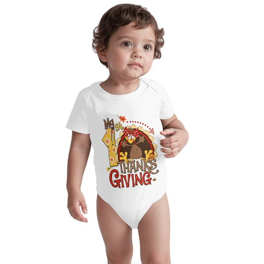 Baby Girl's First Thanksgiving Onesie