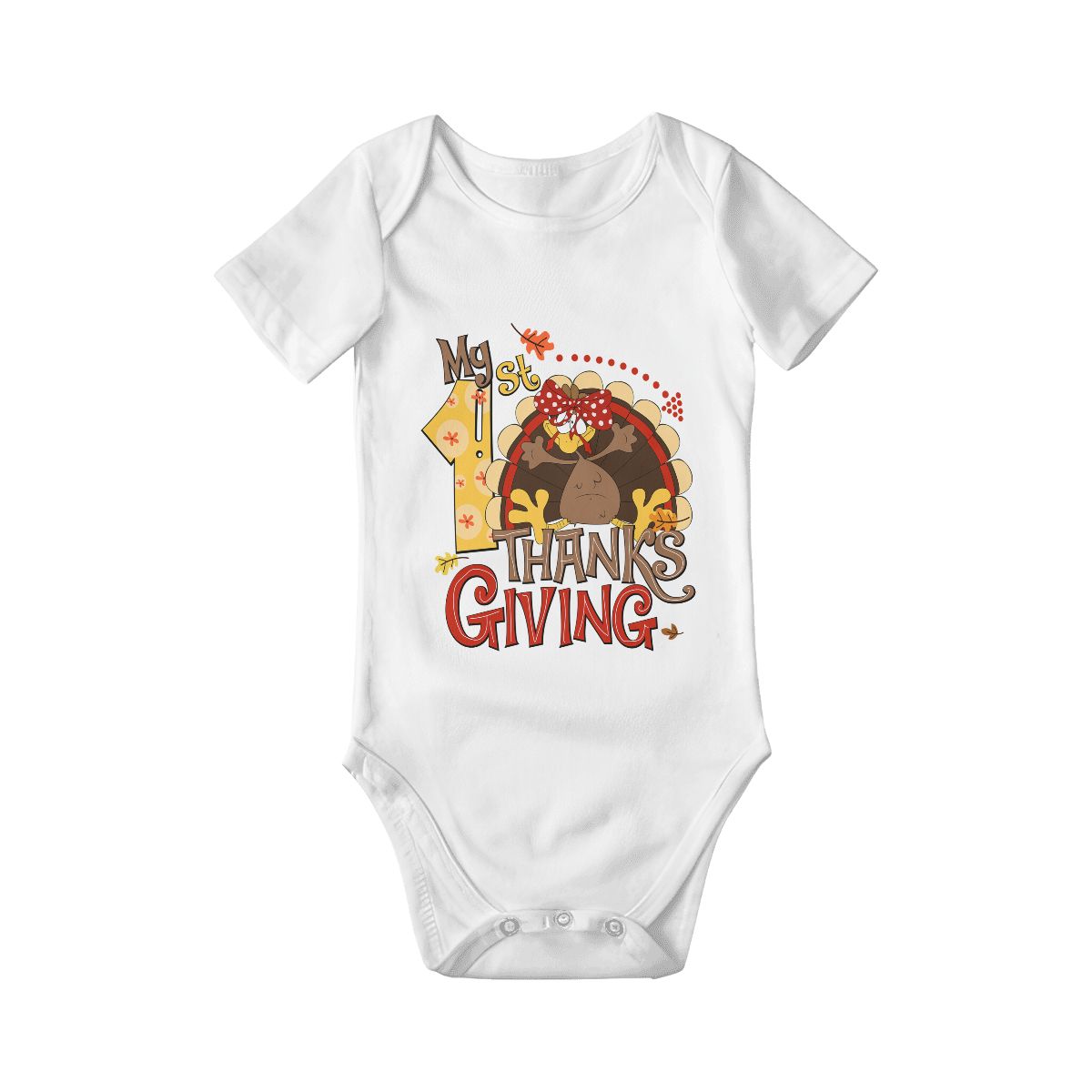 Baby Girl's First Thanksgiving Onesie