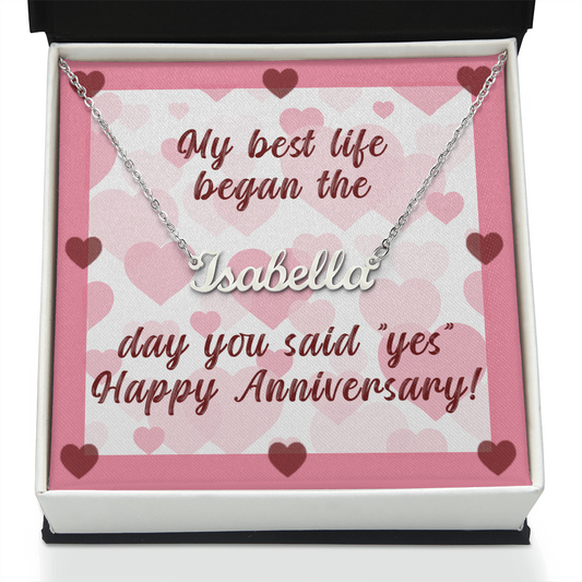 Happy Anniversary Necklace
