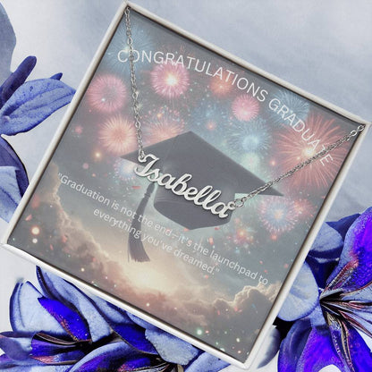Congratulations Graduate Name Necklace