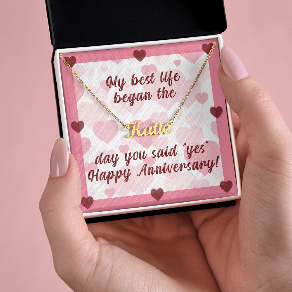 Happy Anniversary Necklace