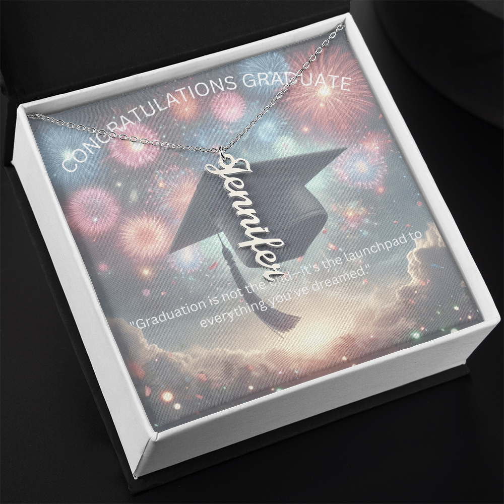 Congratulations Graduate Name Necklace