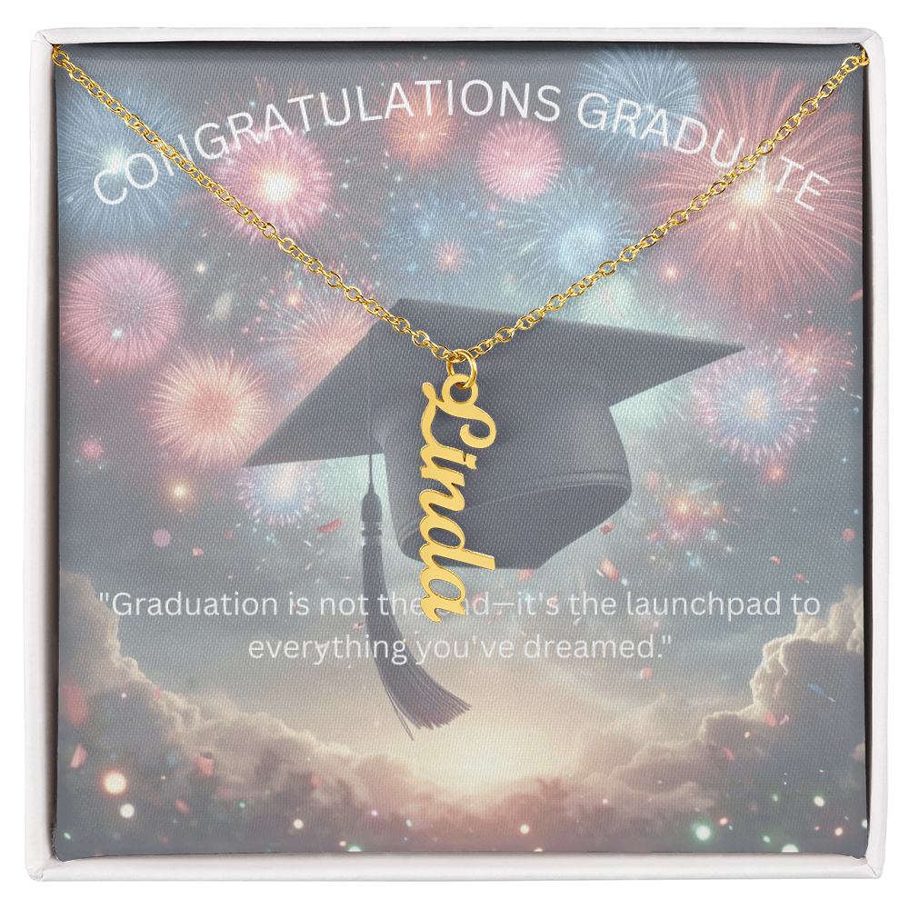 Congratulations Graduate Name Necklace