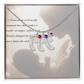 New Mother - Baby Feet Necklace with Birthstone