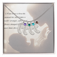 New Mother - Baby Feet Necklace with Birthstone