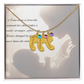New Mother - Baby Feet Necklace with Birthstone