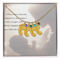 New Mother - Baby Feet Necklace with Birthstone