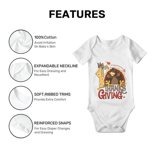 Baby Boy's First Thanksgiving Onesie