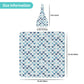 Blue Hearts Baby Swaddle Blanket & Beanie Hat Set