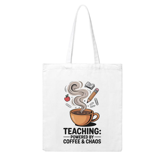 Caffeinated & Educated Tote Bag (Made in USA)